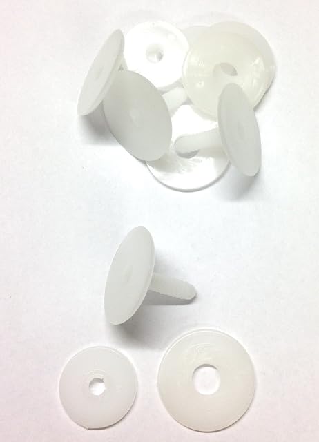 celloexpress Pack of 4 - Slim Animal Joints 45mm White - Teddy Bear & Soft Toy Making Limbs and Head Joints