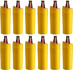 Porta Garrafa Térmico Camisinha Para Cerveja 1l Litrão 12pçs (AMARELO)