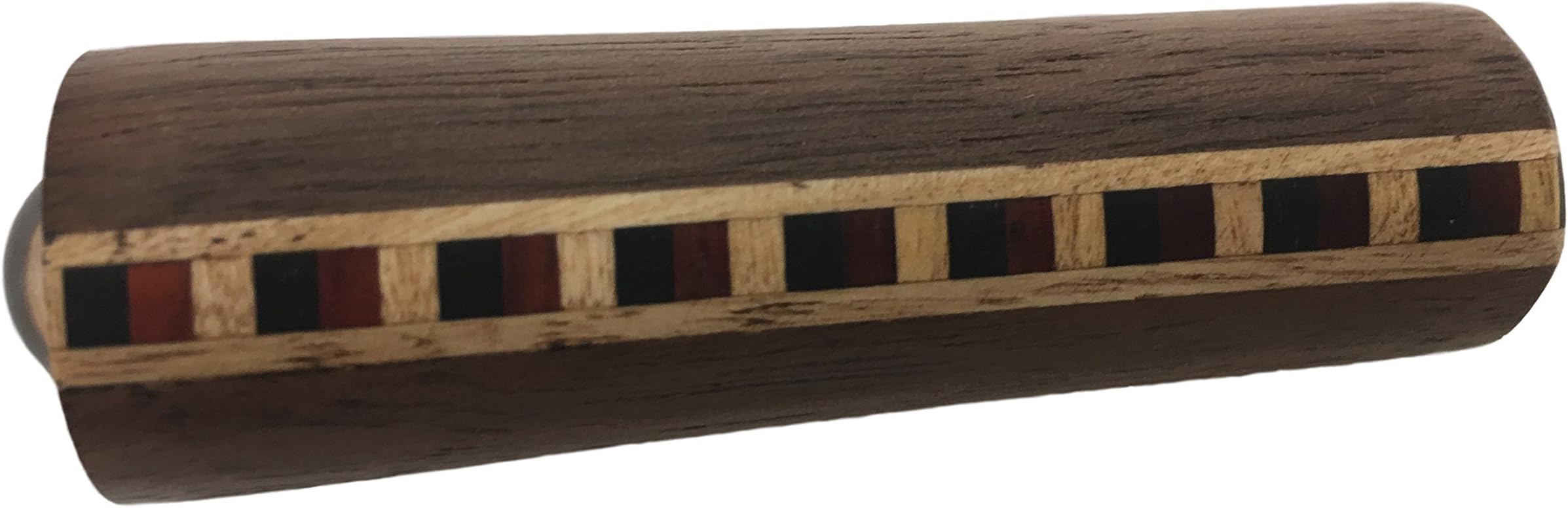 Kaleidoscope Teleidoscope in Solid Walnut Wood, Mini 3 Inch, Inliad Band of Padauk, Ebony and Jalneem. Handcrafted in U S A !