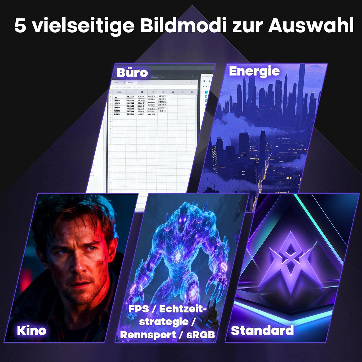 Amzfast Ecran PC Gaming 27 Pouces 240Hz/FHD Moniteur Incurvé 1920x1080, 1ms MPRT, sRGB 130%, Anti-Lumière Bleue, HDR, Adaptive Sync, HDMI 2.0/DP 1.4, VESA 100x100, Eyes-Care,AMZG27C1Pro