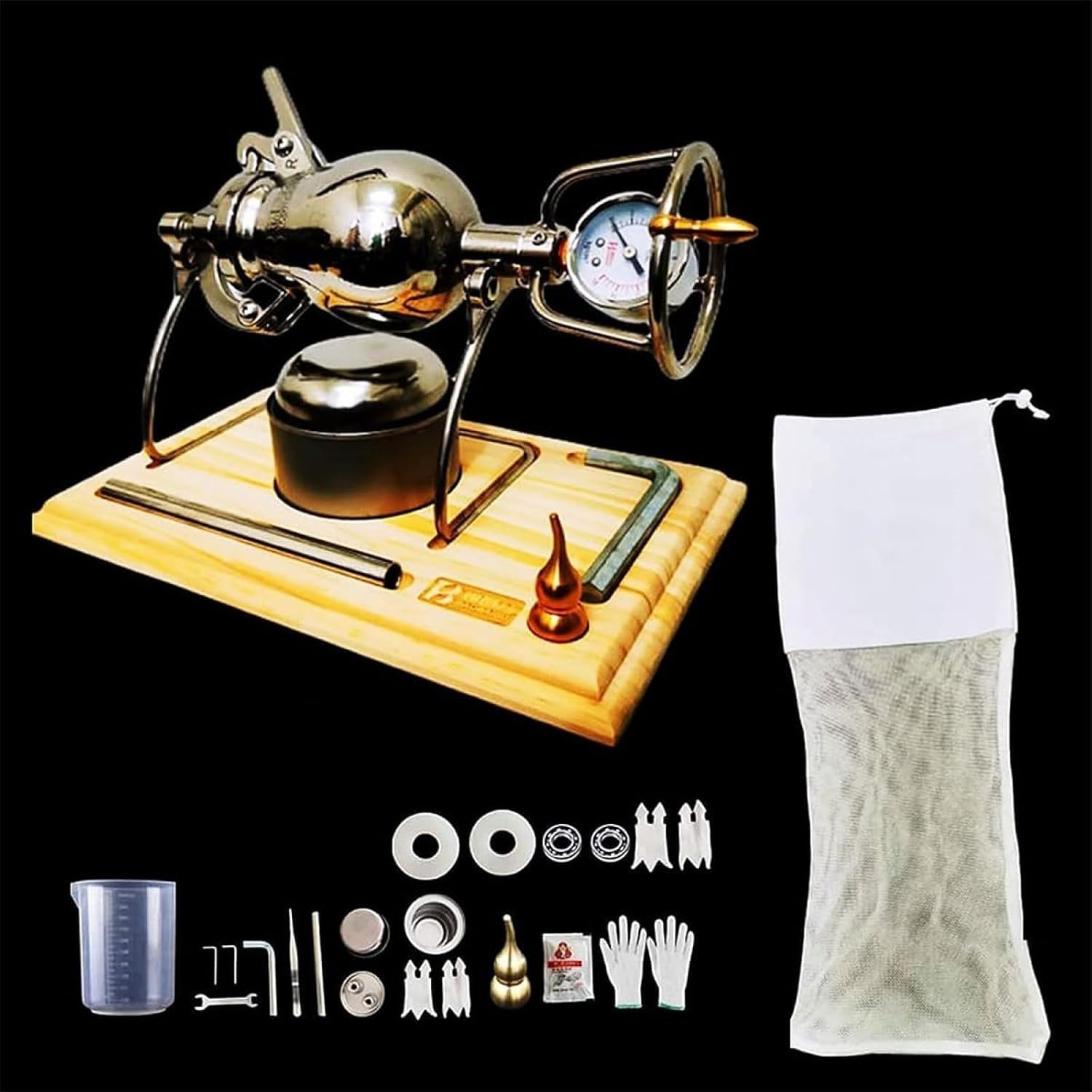 Chinese Vintage Mini Popcorn Machine,304 Stainless Steel Fire Heating Popcorn Machine Antique Chinese Manual Crank Popcorn Machine For Home Party,100ml