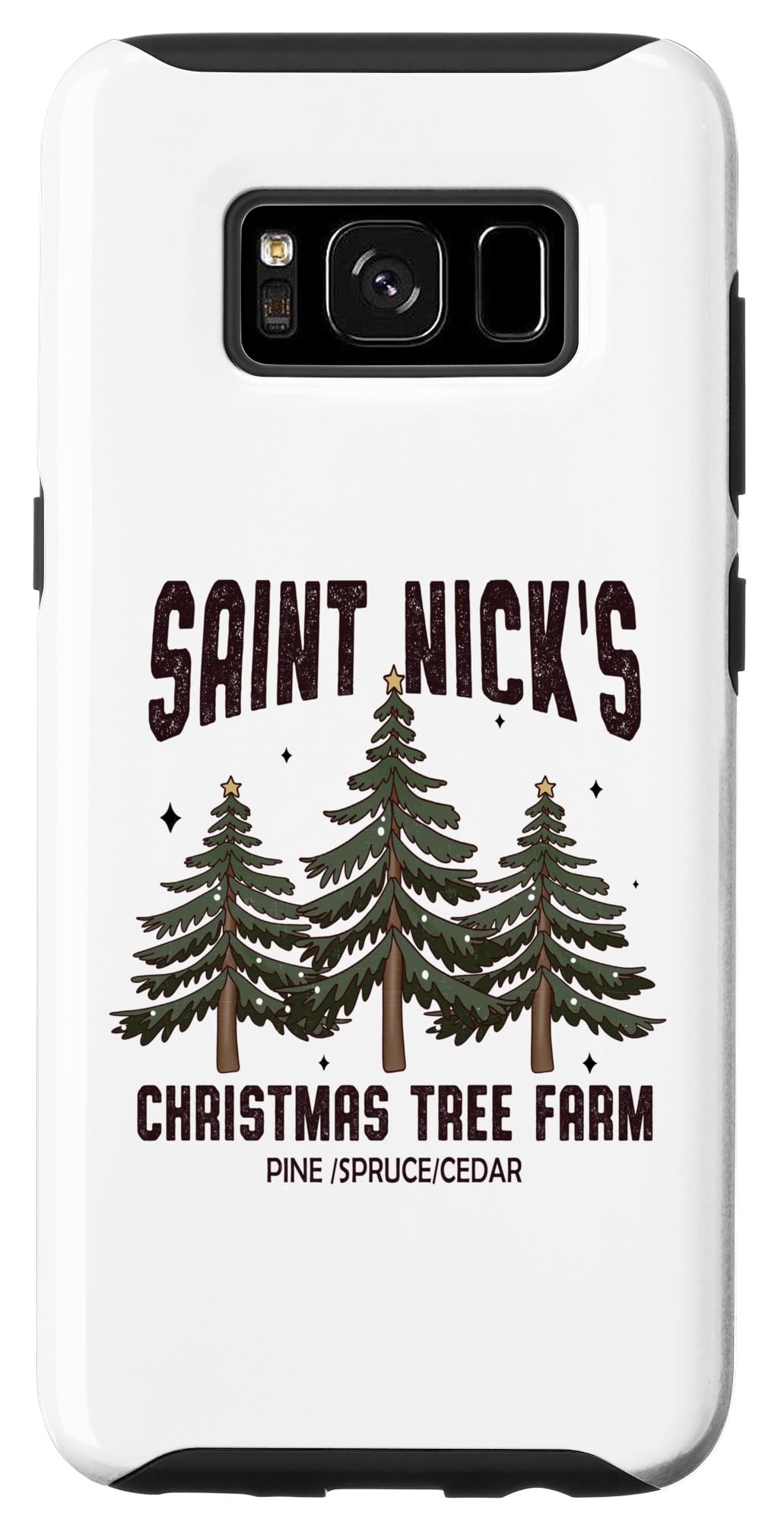 Galaxy S8 St Nick Christmas Tree Farm Pine Spruce Cedar Santa Nicholas Case