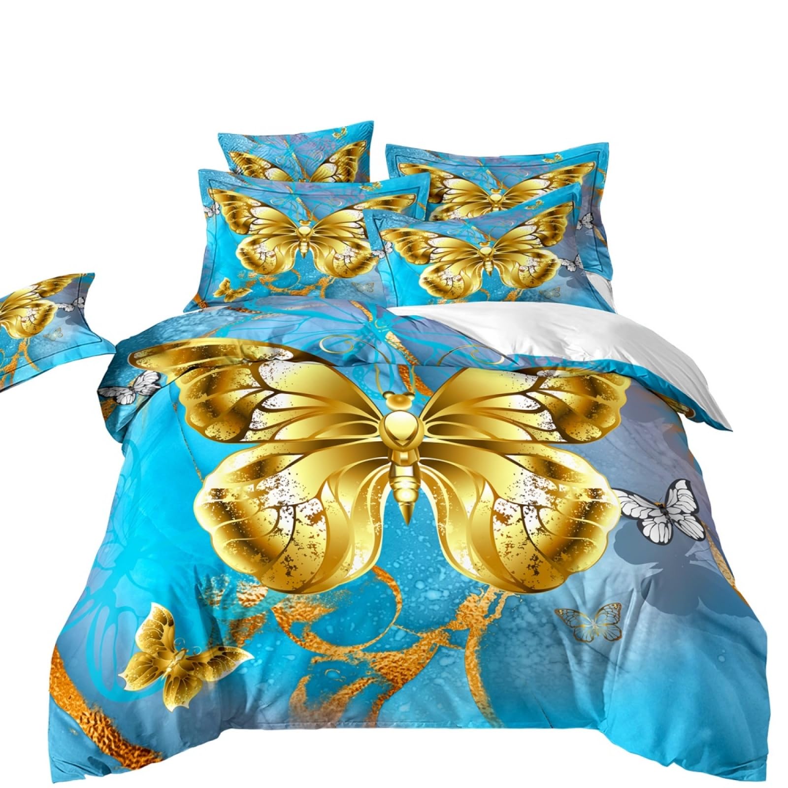 Super King Size Duvet Cover Sets Golden Sky Blue Super King Bedding