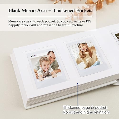 Miniatura 6 de Álbum de fotos hecho a mano con espacio de escritura para cámara Fujifilm Instax Mini, álbum de fotos de 2 x 3 pulgadas, álbum de fotos Polaroid