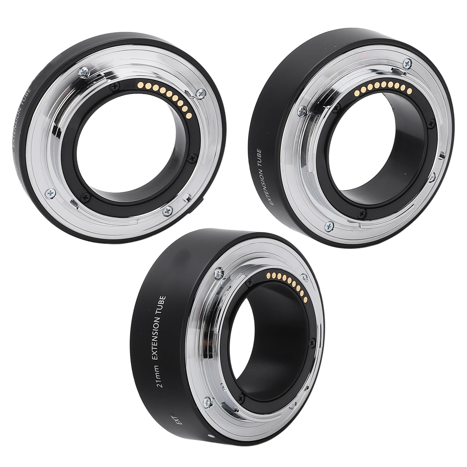 Tbest Anillo de Tubo de Extensión Macro de Enfoque Automático Conjunto de Aleación de Aluminio Adaptador de Lente 10mm 16mm 21mm para Cámara de Montaje M M6 M2 M3 M5 M50 M100 M200