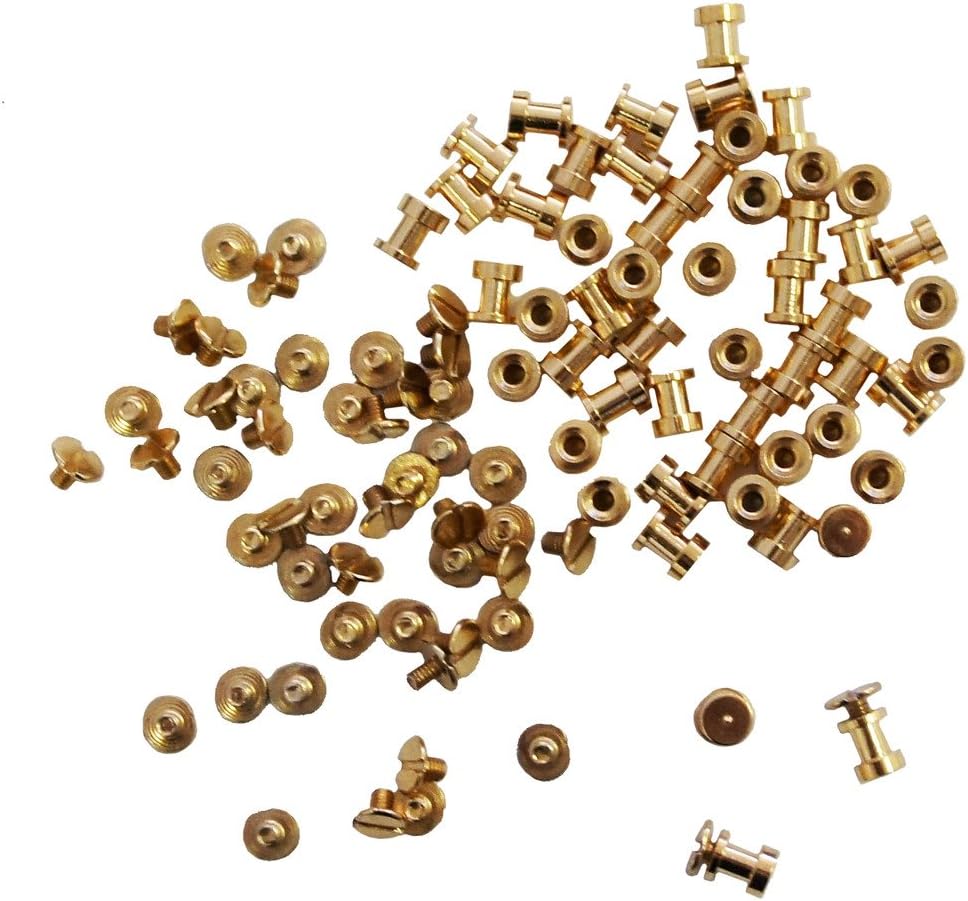 HAND Binding Screws GSSF05 Stylish Gold Screw in Studs - Appx Pack of 50 Sets
