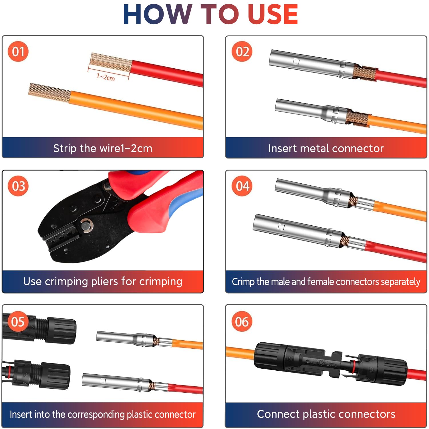 BAURIX® MC4 Crimping Tool [2.5-6 mm²] I Solar Crimping Tool for MC4 PV Cable, Solar Plug MC4