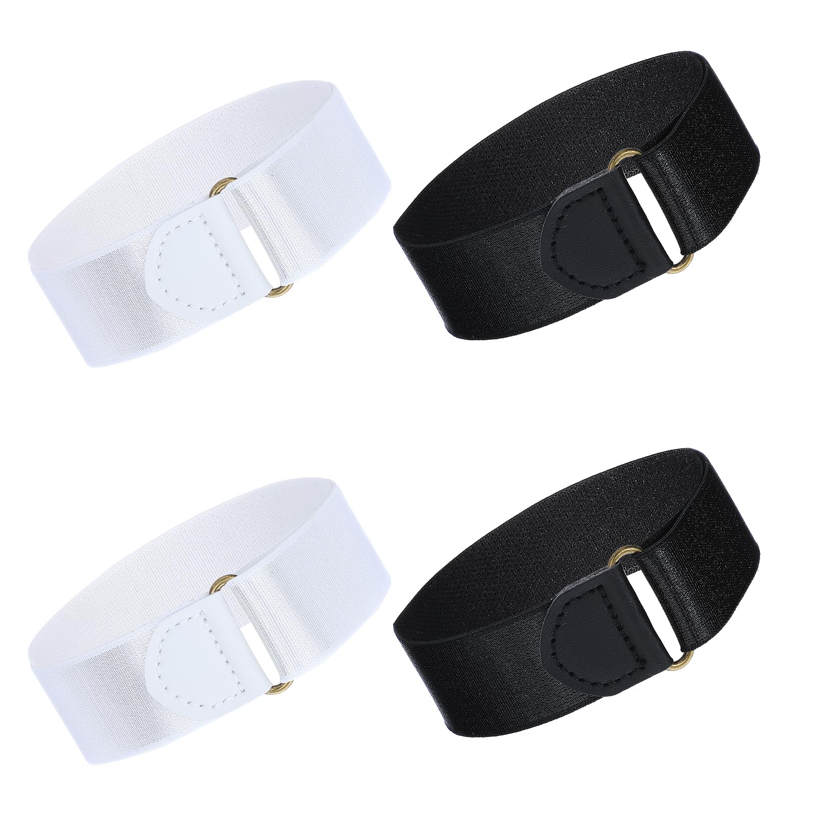 BremorouSleeve Garters For Men Elastic Black Arm Band Sleeve Garters Stretchy Adjustable Anti-Slip Shirt Long Sleeve Holders Armband For Men Father Husband Women 1920s Accessories（Black、White）