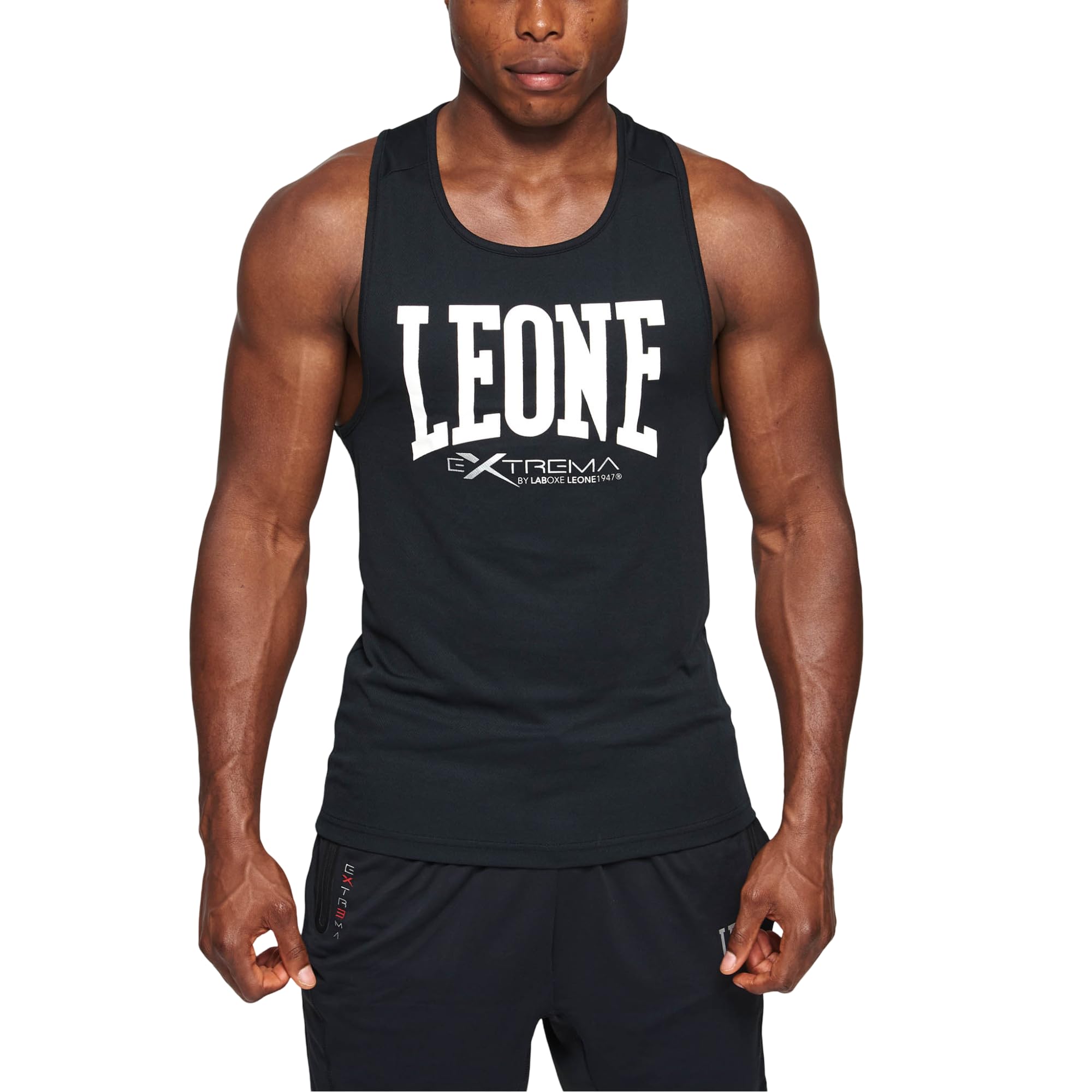 LEONE 1947, Sleeveless Logo, Man, Black, L, ABX103
