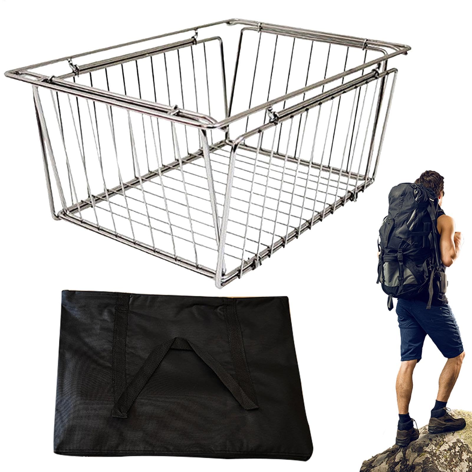 Cesta de almacenamiento plegable , cesta de de mesa plegable Contenedor | Cesta para lavar verduras Cesta de almacenamiento de mesa para el lugar de trabajo y camping