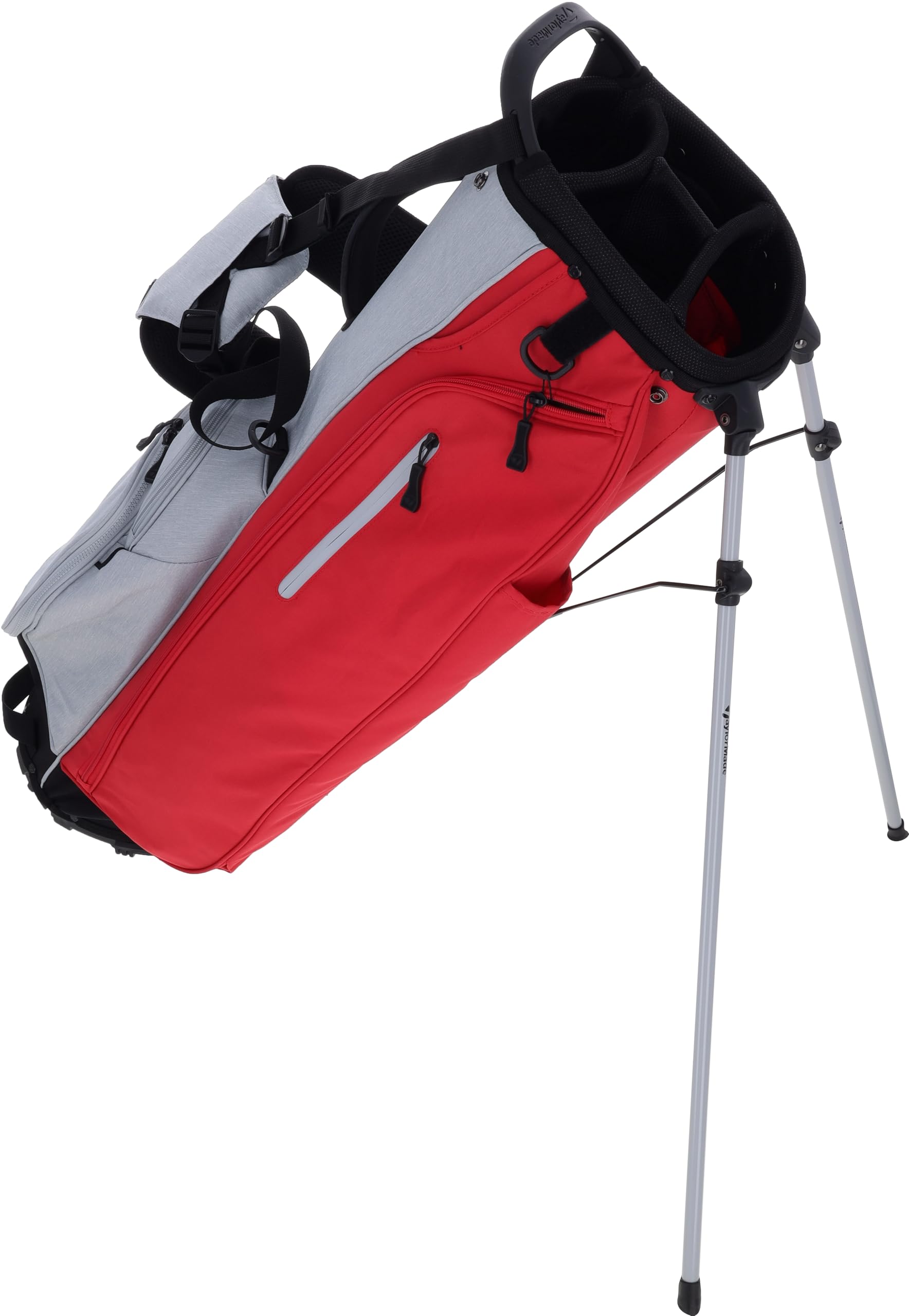 TaylorMade FlexTech No Logo Silver Red Stand Golf Bag