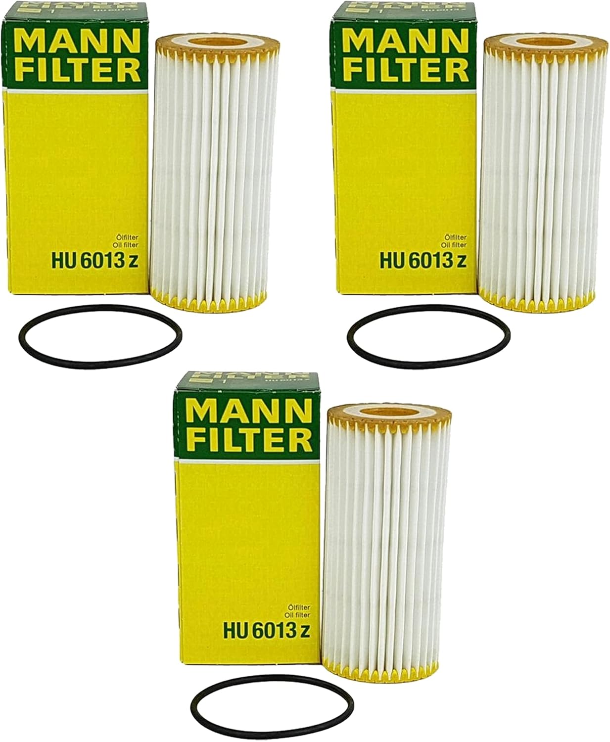 Mann Set of 3 Engine Oil Filters Cartridges For Audi Porsche VW A3 Quattro A4 allroad A5 A6 Arteon Atlas Beetle Golf Alltrack R GTI Jetta Macan Passat Q5 Q7 S3 Tiguan TT TTS 1.8L 2.0L L4 Turbo GAS