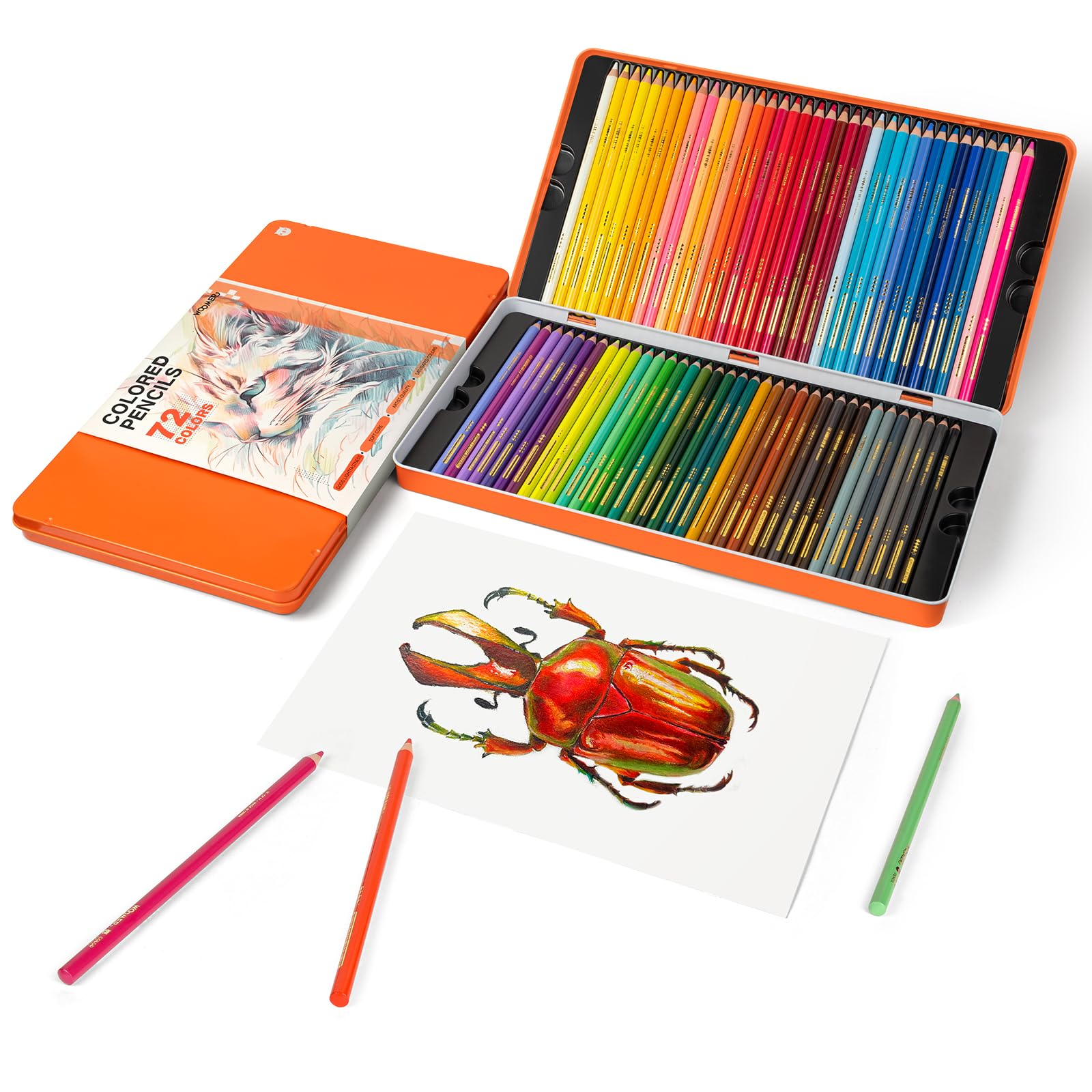 style me up! pencils 肌色に徹底的に拘った色鉛筆 未開封 Amazon | Woomer 色鉛筆 72色 クリーム芯のように滑らか 3.8mm