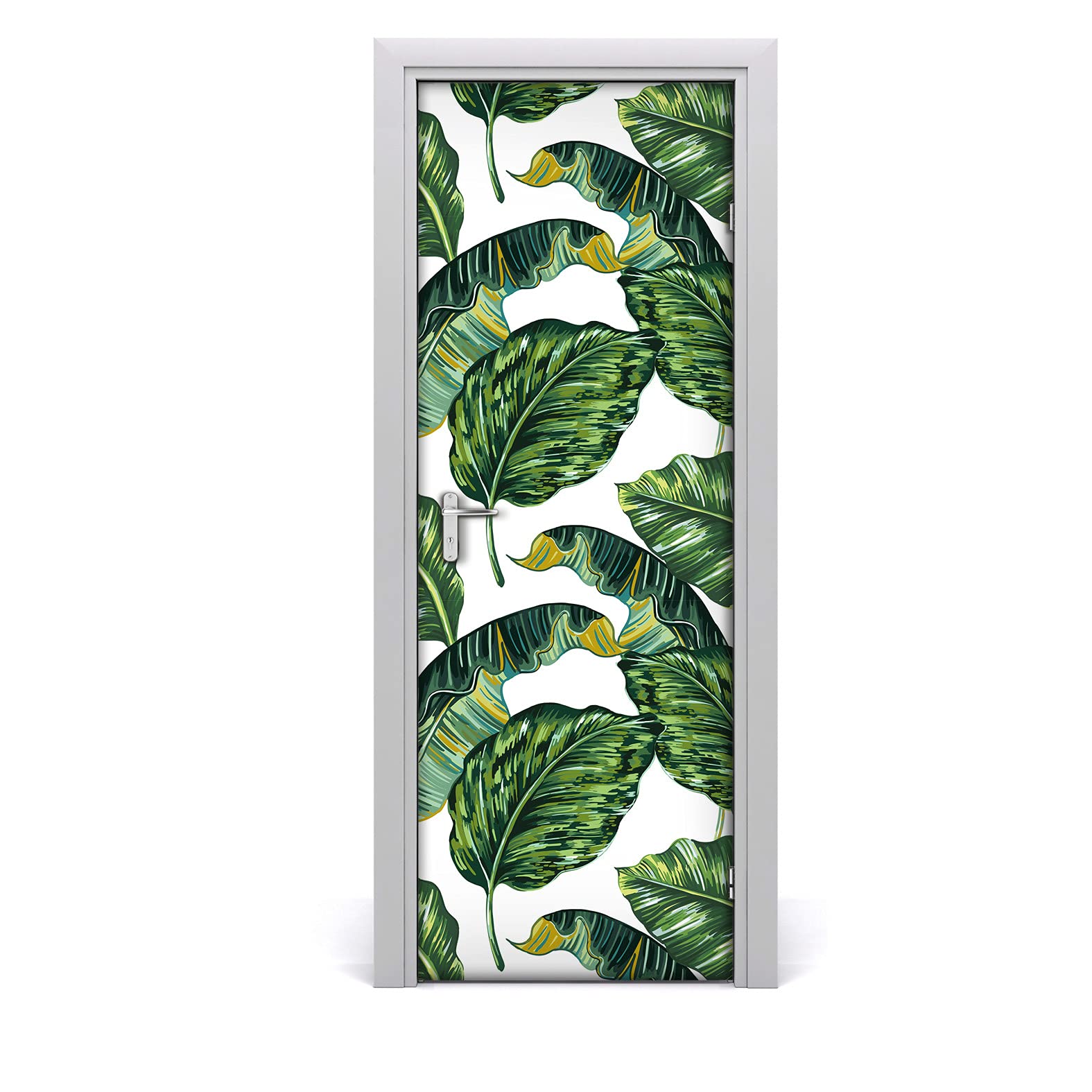 Papier peint sur la porte Monstera 85x200cm autocollant imperméable