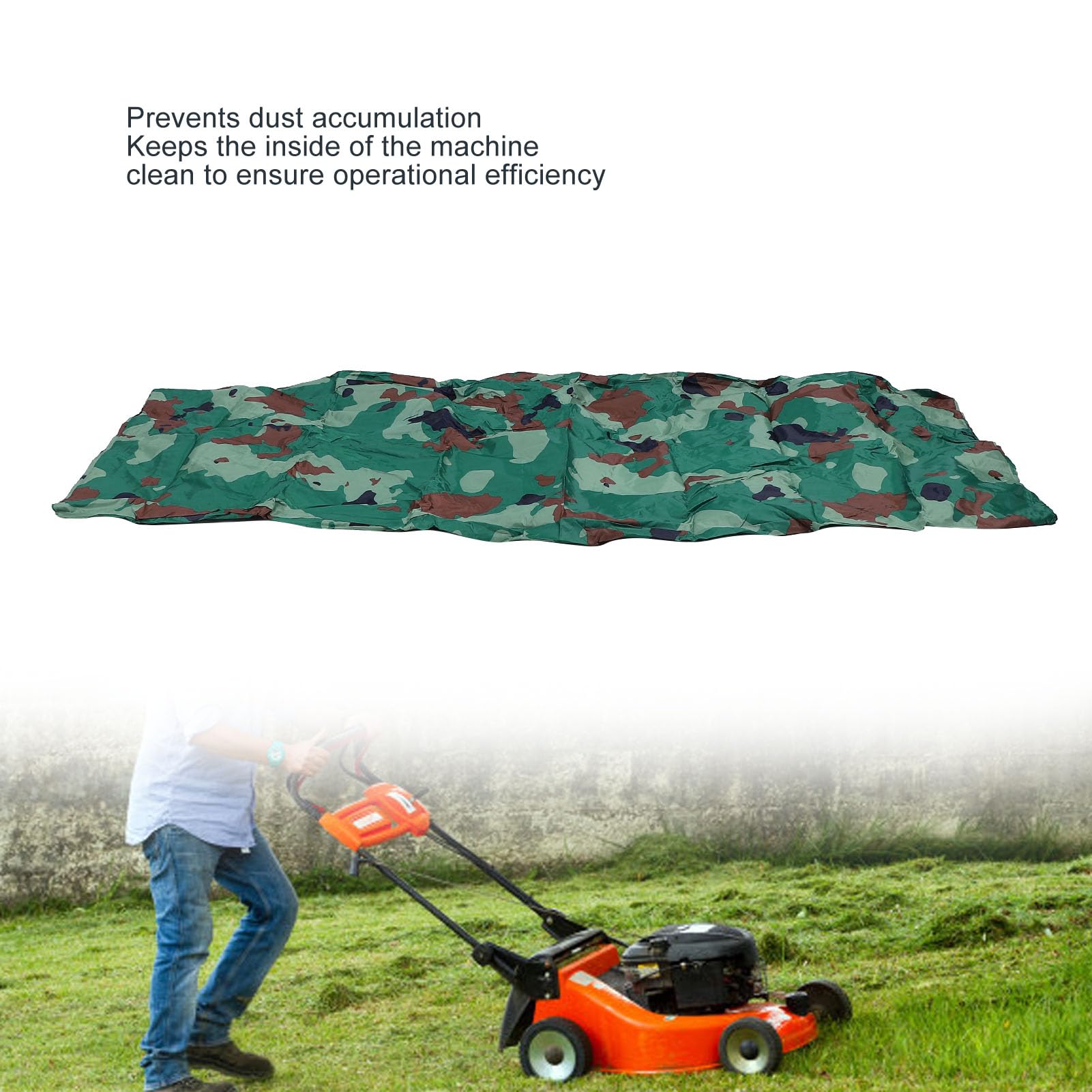 Lawn Mower Cover Water Prevent Outdoor Rain Universal Fit Camouflage