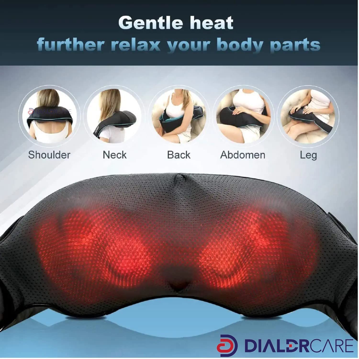 Dialadracare Neck and Shoulder Massage Shotsu Machine Deep Tissue 3D Electric Scene Ding Pilo Massage for Masal Dard Relief Home Car (Blue) Dialadracare Neck and Shoulder Massage Shotsu Machine Deep Tissue 3D Electric Scene Ding Pilo Massage for Masal Dard Relief Home Car (Blue)