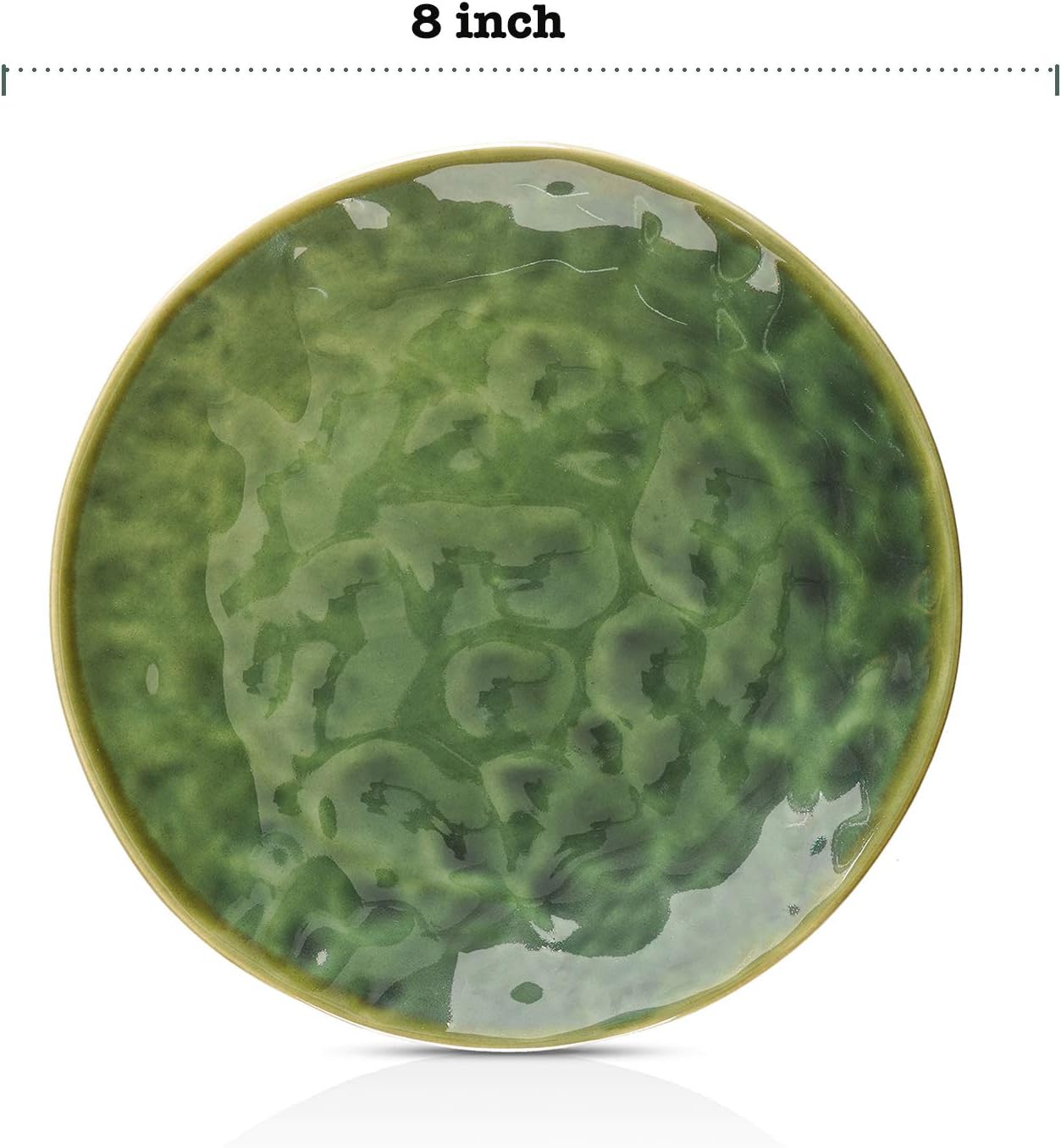 Vicrays 18-Piece Ceramic Dinnerware Set, Service for 6, Includes 6 Dessert Plates, 32oz Pasta Bowls, 12oz Coffee Mug Set, Microwave, Oven, and Dishwasher Safe