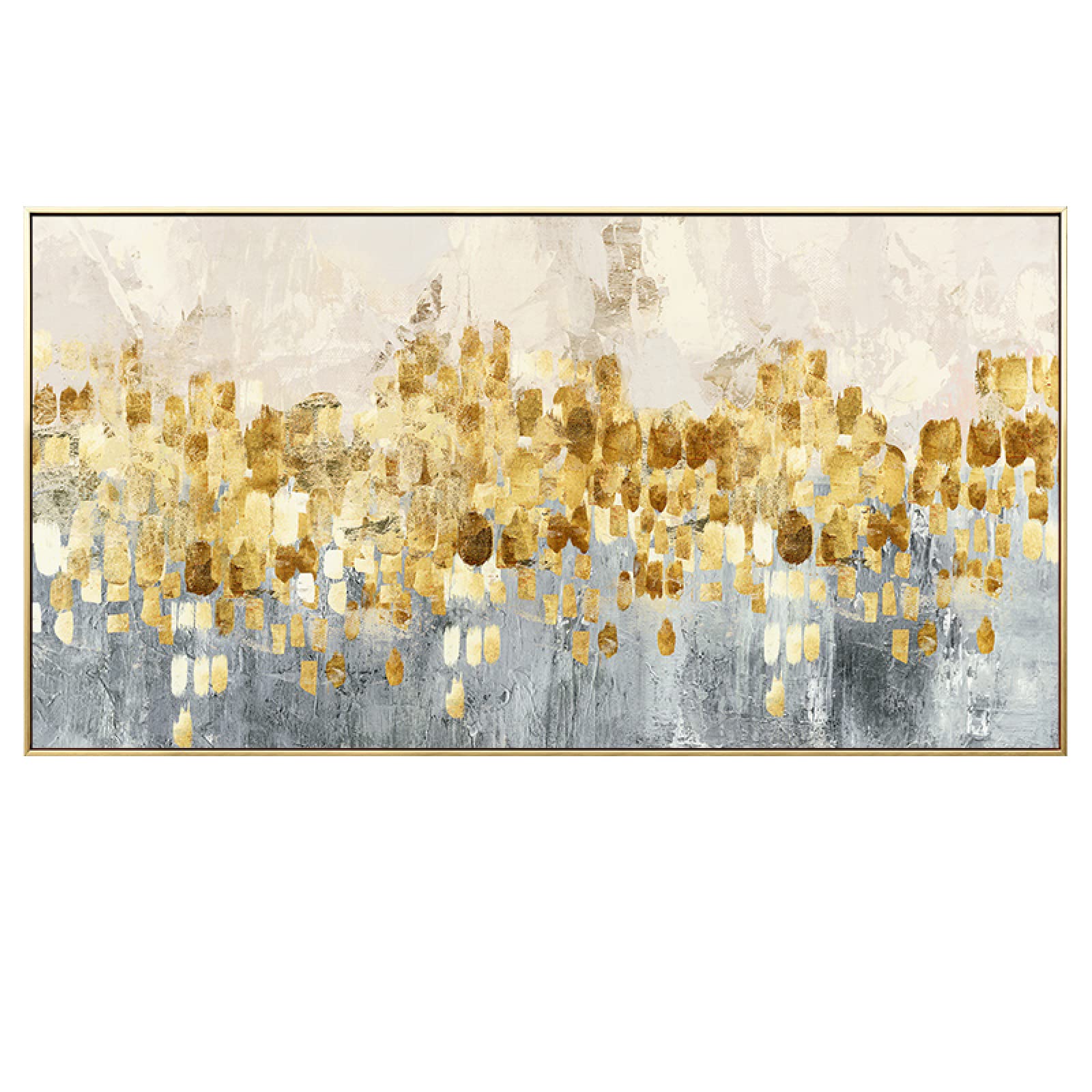 Abstraktes Ölgemälde In Weiß – 90x60 Cm – Handgemalt Mit Palettenmesser – Moderne Wandkunst Für Wohnzimmer, Schlafzimmer & Büro
