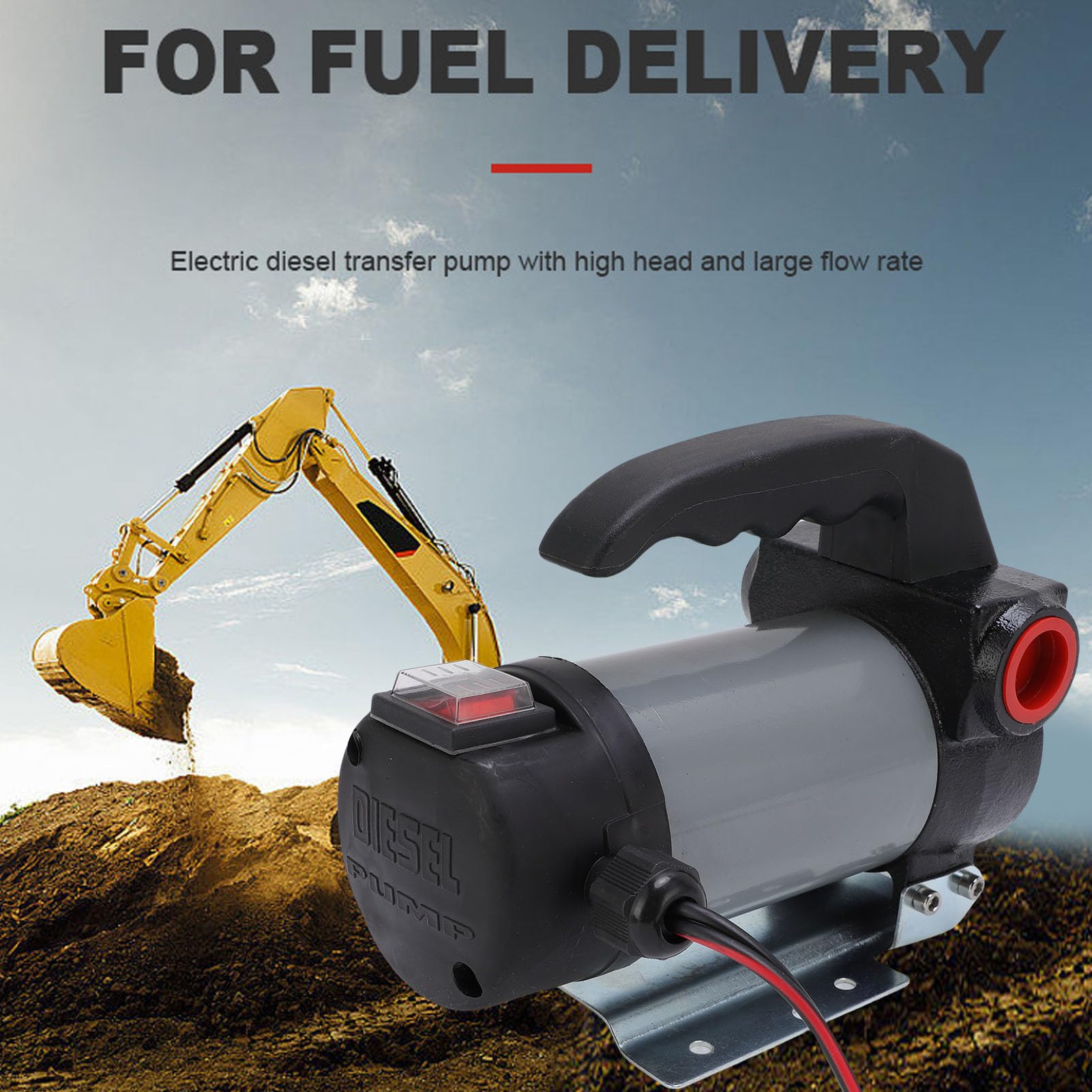 DC24V 120 W Pula Przenoszenia Paliwa Self Priming Paliwa Pompana 40 L/Min Silnik Miedziany Odpowiedni do Oleju Oleju Naftowej i Innych Olejków Pompowanie Pompowania ZQB-24V
