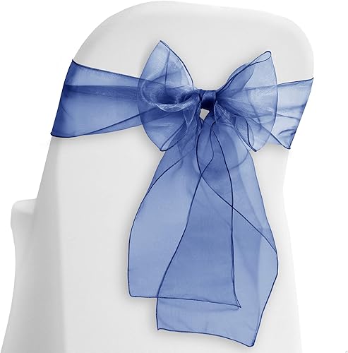 Lann's Linens, fajas y moños de organza para sillas, para casamientos o banquetes. Múltiples colores disponibles. 10 unidades.