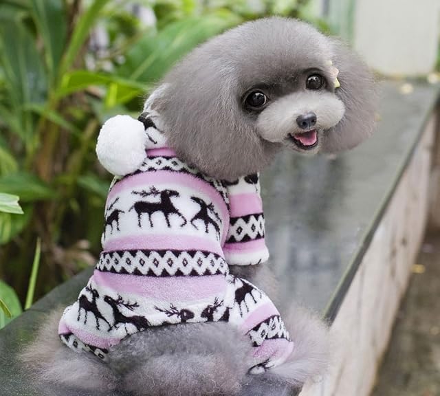 Foto 6 de 8 de ZUNEA Reno Mono Mascotas Terciopelo Suave del Perrito Caliente Pijamas del suéter Encapuchado de Puente Ropa…