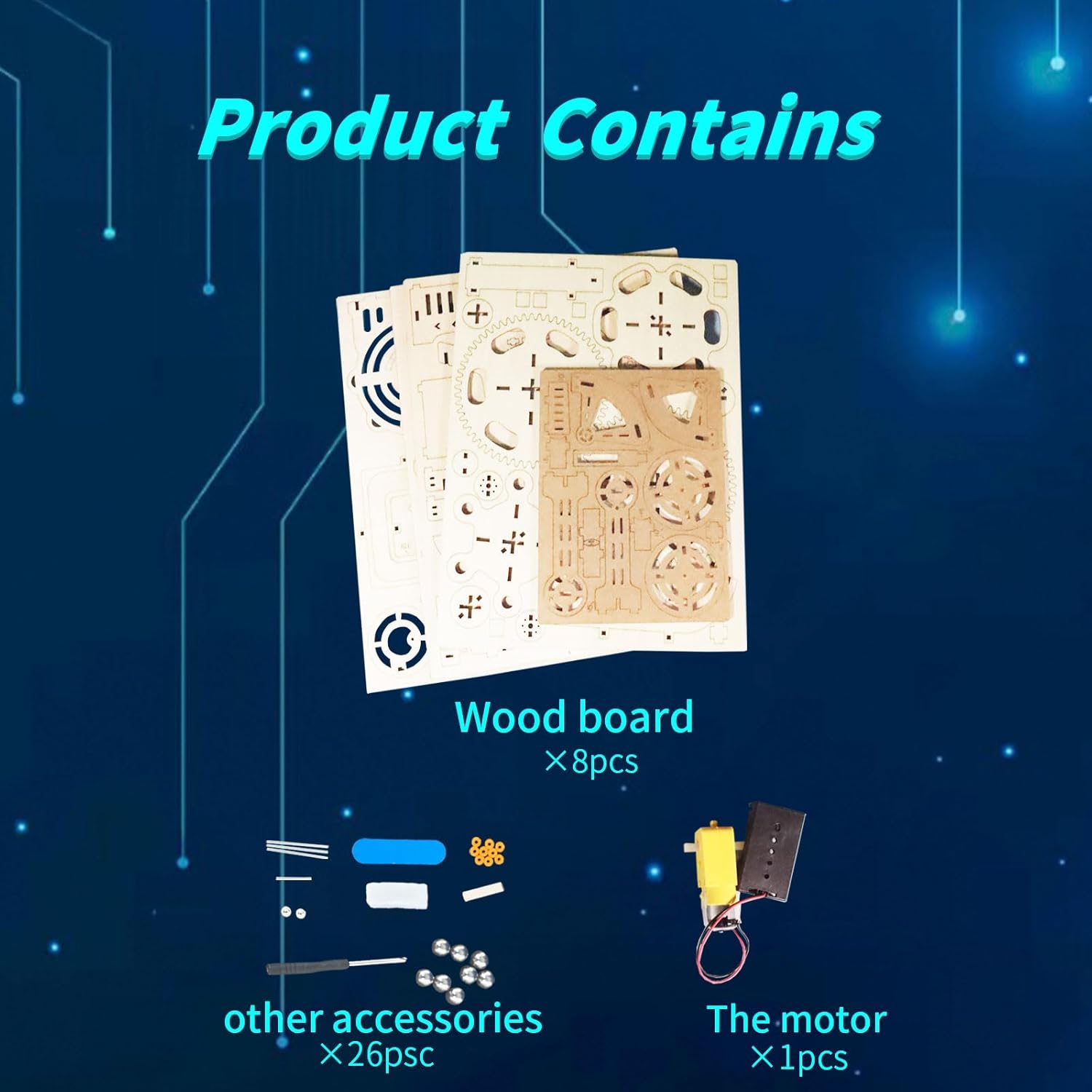 Music Park 3D Wooden Puzzle for Adults Marble Run Model Kits Motor-Driven Mechanical with Balls Spiral Tracks Hand Assembly Brain Teaser Birthday