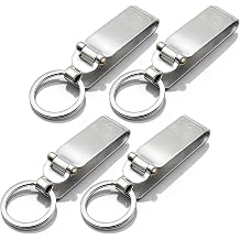 Linwnil Stainless Steel Keyring Security Belt Clip Key Chain,used in sports Pants, Pockets,Durable Multi-ring Key Holder