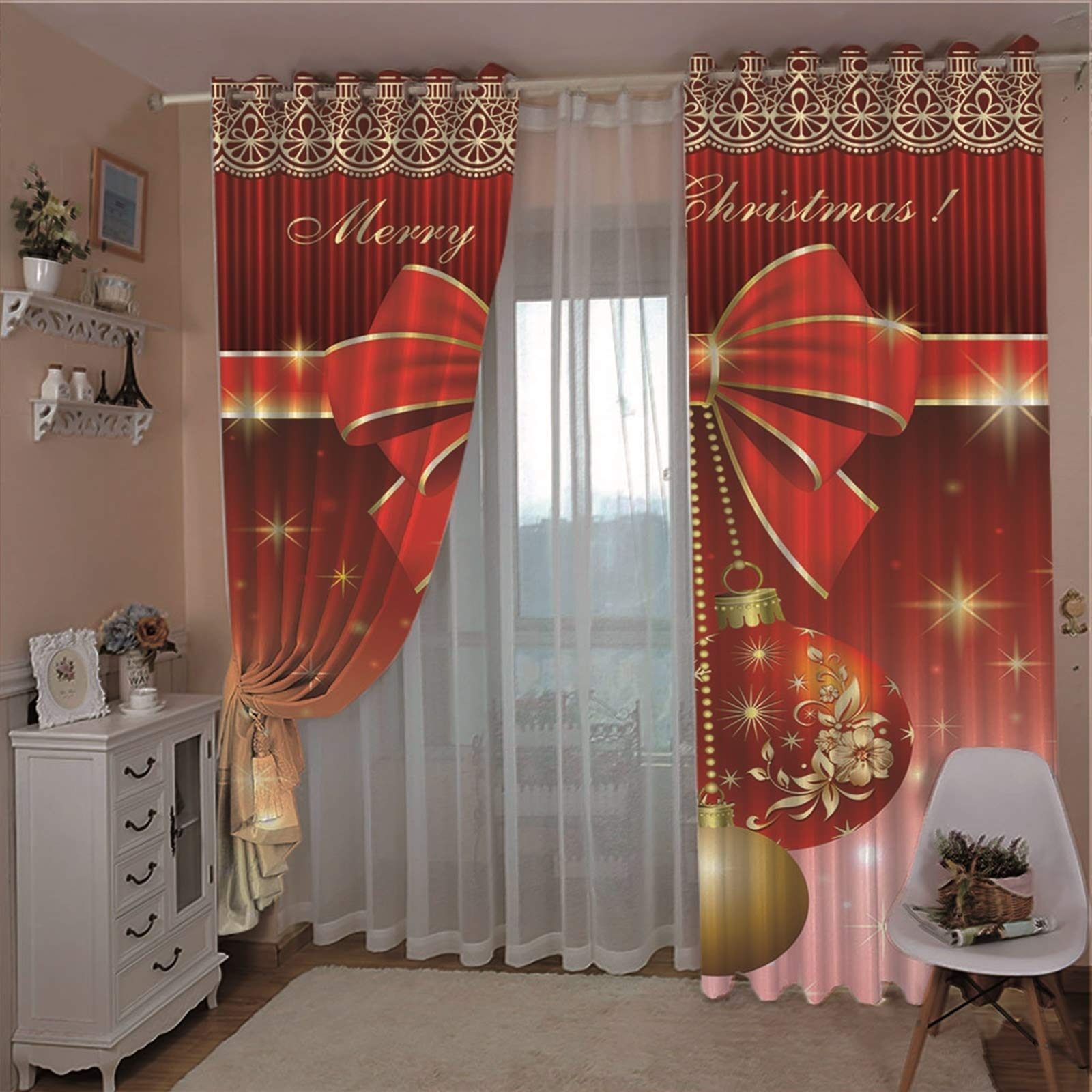 Queekay Lot De 8 Décorations De Noël En Forme De Nœud à Carreaux Rouges Et Blancs