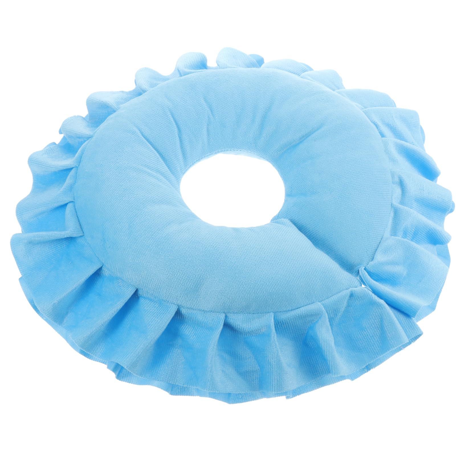 CALLARON 3 Piezas Almohada en Forma de u Almohada de Cara de salón de SPA masajeador Suave reposacabezas Cervical cojín Facial para Masaje cojín de Cama de Masaje Azul