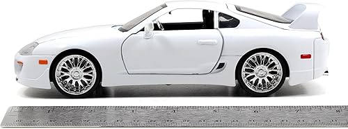 Miniatura 3 de Jada Juguetes Fast & Furious 1:24 Brian's Toyota Supra Die-cast Car Blanco, juguetes para niños y adultos (97375)