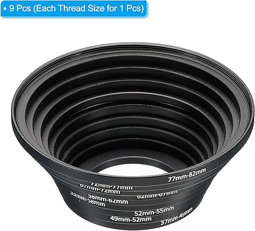 Miniatura 3 de PATIKIL Juego de anillos Step Up, 9 unidades de 1.457-1.929 in, 1.929-2.047 in, 2.047-2.165 in, 2.165-2.283 in, 2.283-2.441 in, 2.441-2.638 in,