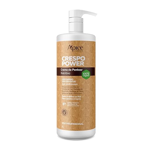 Ápice Creme de Pentear Nutritivo Crespo Power | Definição e Brilho Máximo | 1000ml