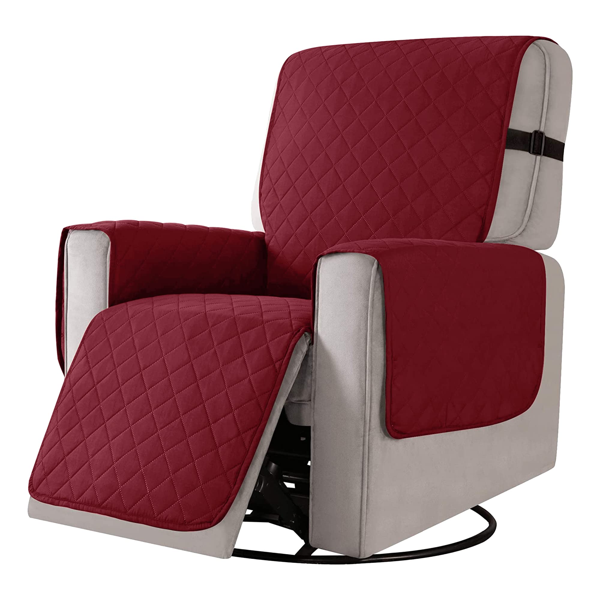 Time to Sparkle 1Pack Recliner Chair Cover Waterproof Recliner Slip Slipcover Protector Machine Washable Furniture Protector Cover for Kids and Pets - Burgundy
