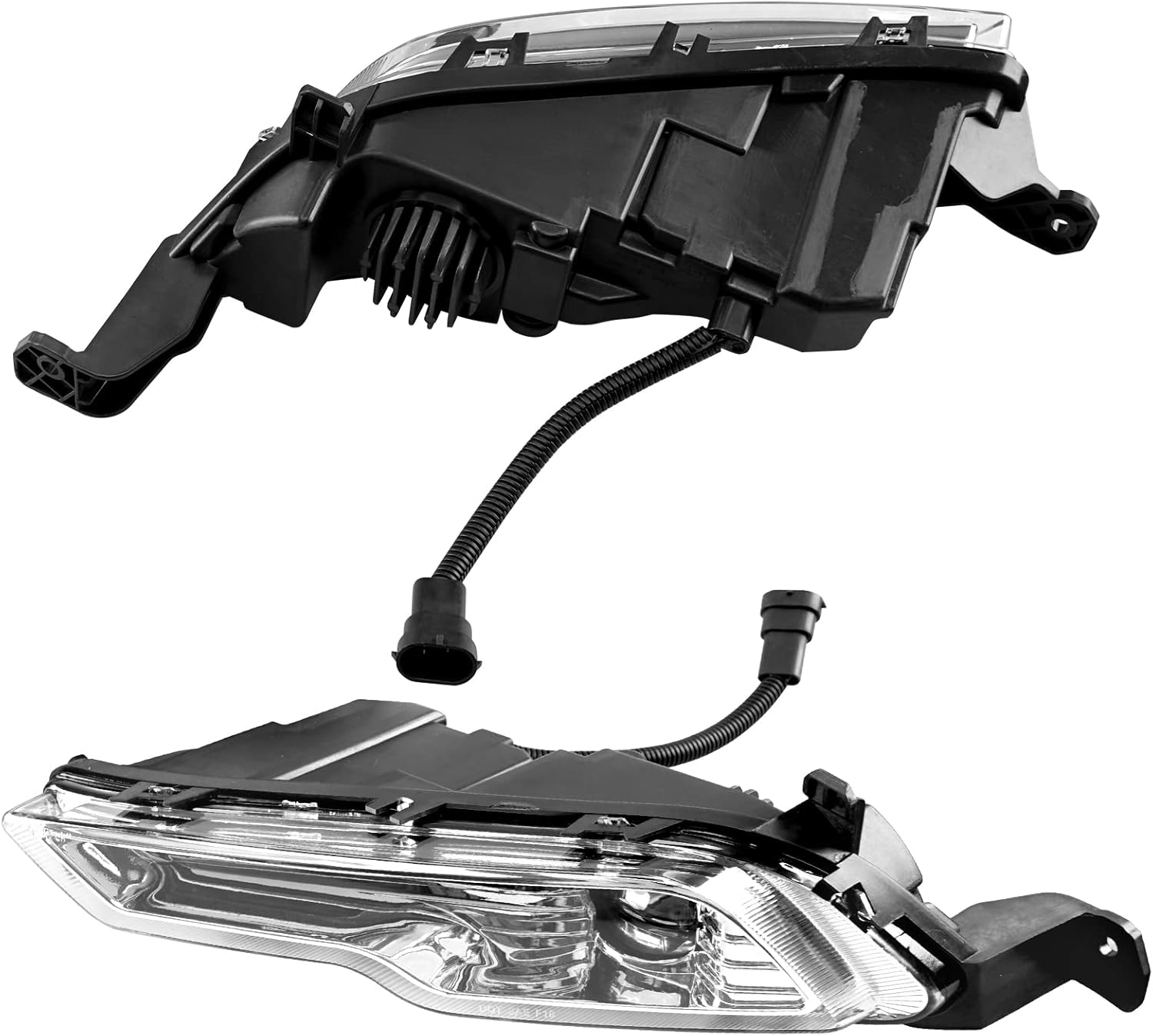 DLAA Fog Lights Led For Ford Explorer 2018 2019 Front Fog Lamps Kit Car Styling Spot Light With Cables, Clear Lens - 1 Pair