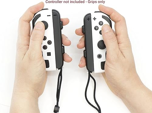 Miniatura 6 de Setex Empuñaduras antideslizantes solo empuñaduras compatible con el controlador Switch Nintendo Joy-Con empuñaduras microestructuradas negro máximo