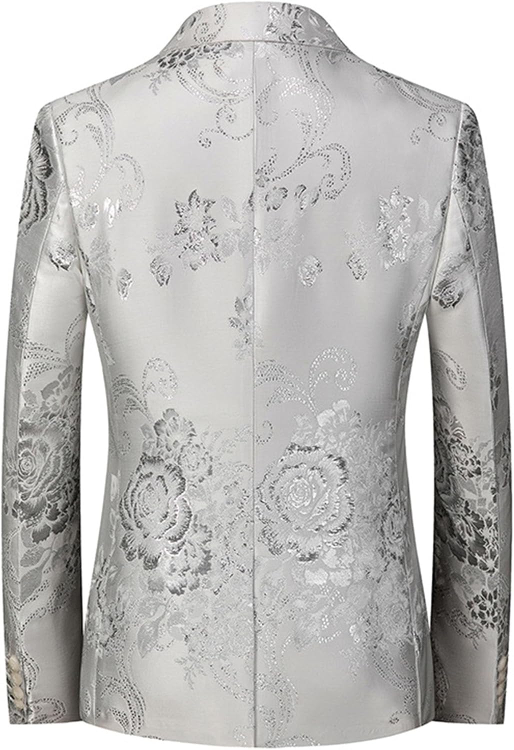 Men's Stylish Paisley Suit Jacket Formal Print Prom Dinner Blazer Slim Fit Floral Tuxedo Jacket for Party