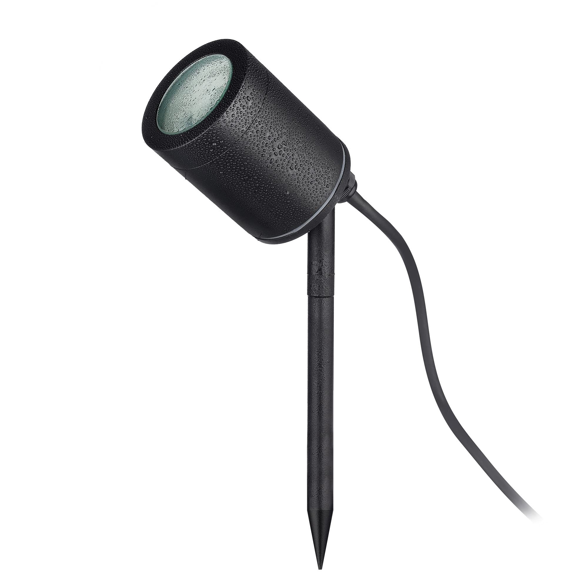 lambado® Smart LED Gartenleuchte mit Erdspieß und RGB Farbwechsel - Alexa & Google Home kompatibel - Schwarze Gartenstrahler wasserfest IP67 inkl. 1,5m Kabel mit Stecker
