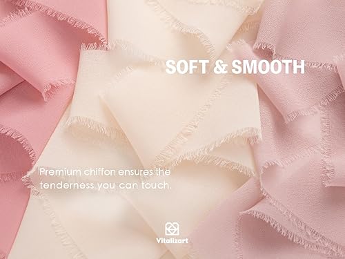 Miniatura 9 de Vitalizart Cinta de gasa blanca crema de 2 pulgadas x 15 yardas, con bordes deshilachados hechos a mano, para invitaciones de boda, ramos de