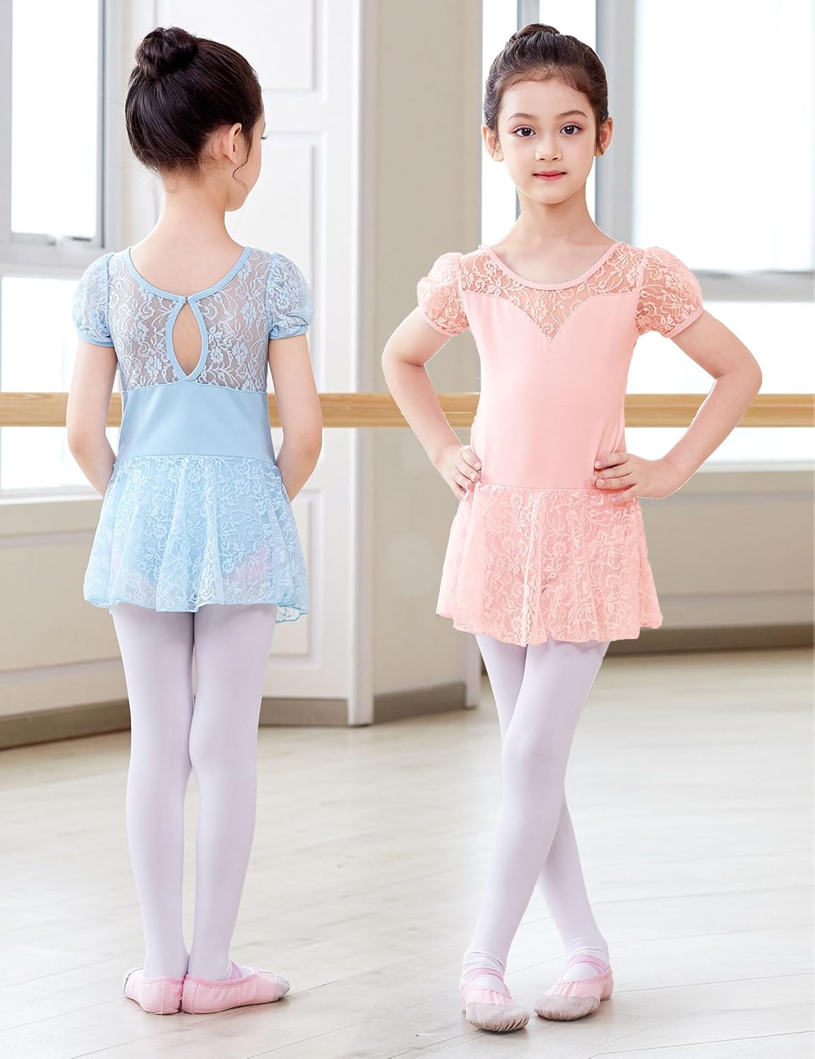 High Neck Ballet Leotards Lace Dance Costume for Toddler, Little/Big Girls, Little/Big Kids - Image 4