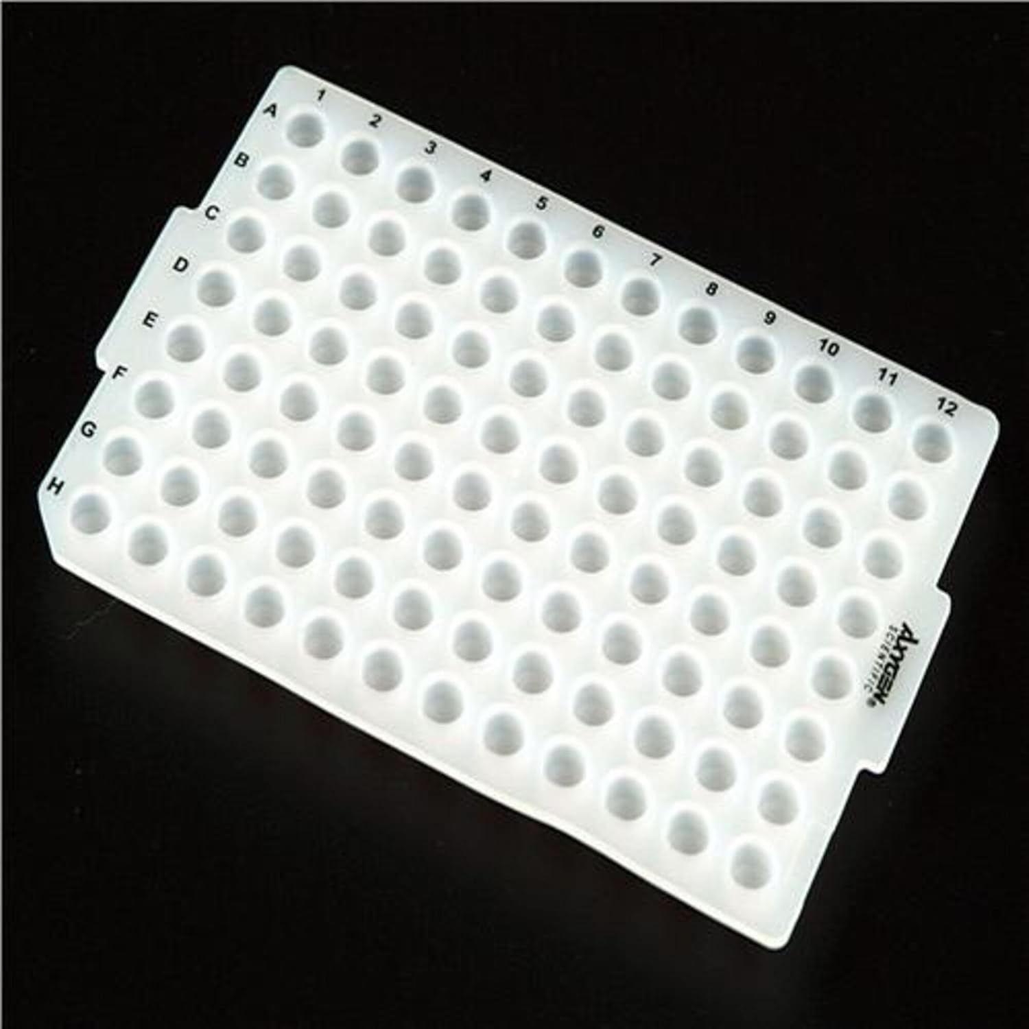 Axygen AxyMats AM-500UL-RD Silicone 96 Round Well Sealing Mat for 600µl Deep Well Plate, Non-Sterile (Case of 50),Natural