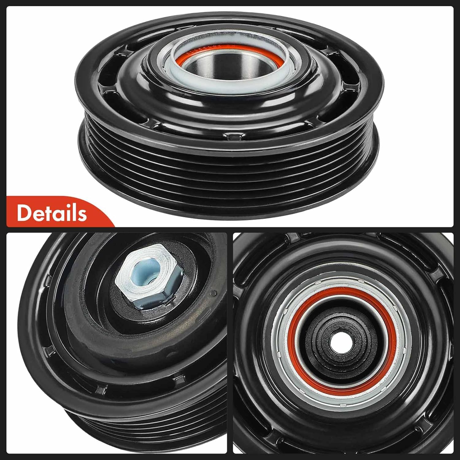 A-Premium Air Conditioner AC Compressor Clutch Kit Compatible with Hyundai Sonata 2015-2017 2.0L 2.4L, Sonata 2018 2.4L