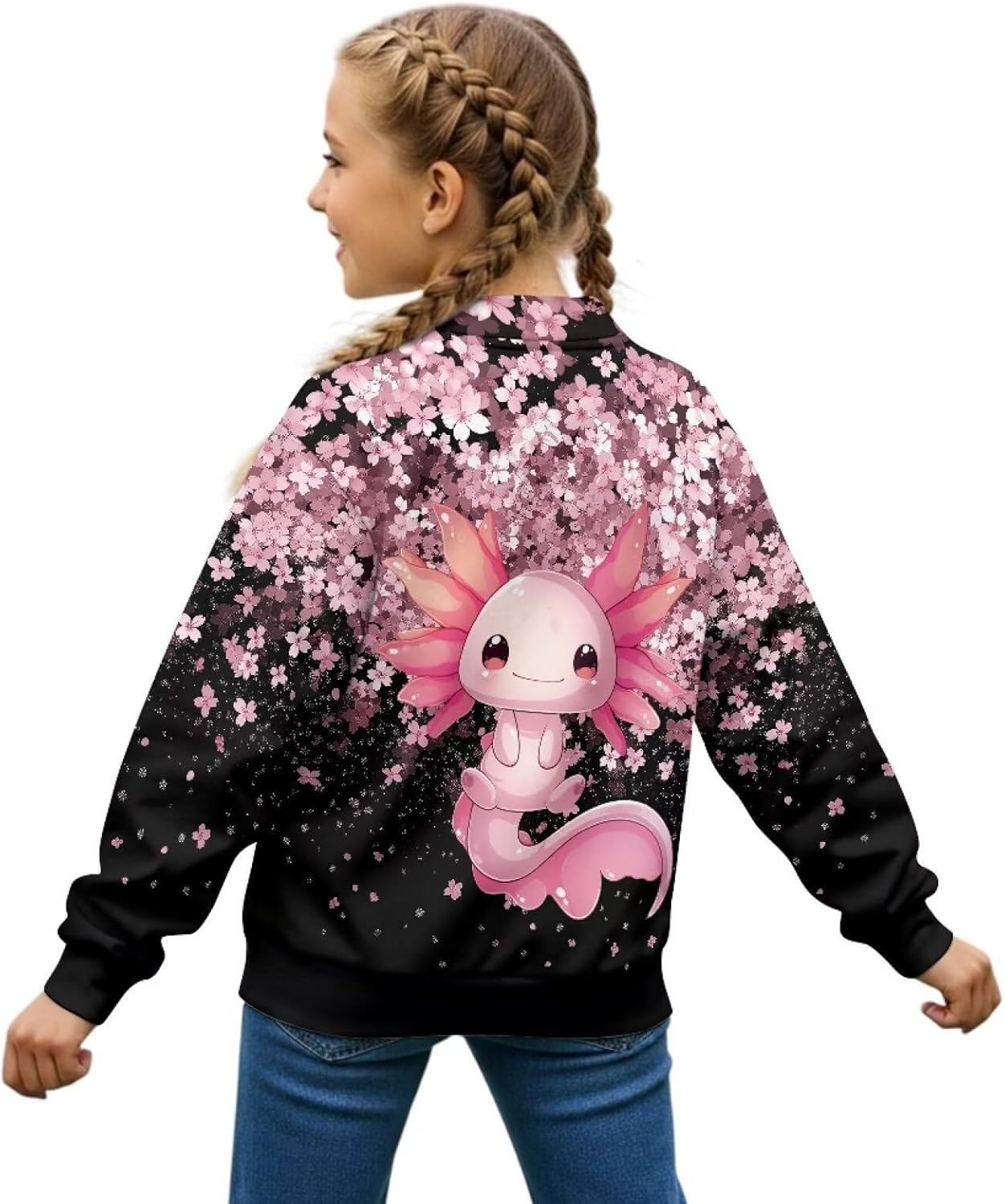 Varsity Jacket Girls Winter Warm Long Sleeve Button Down Baseball Jackets Kids 5-12 Coat