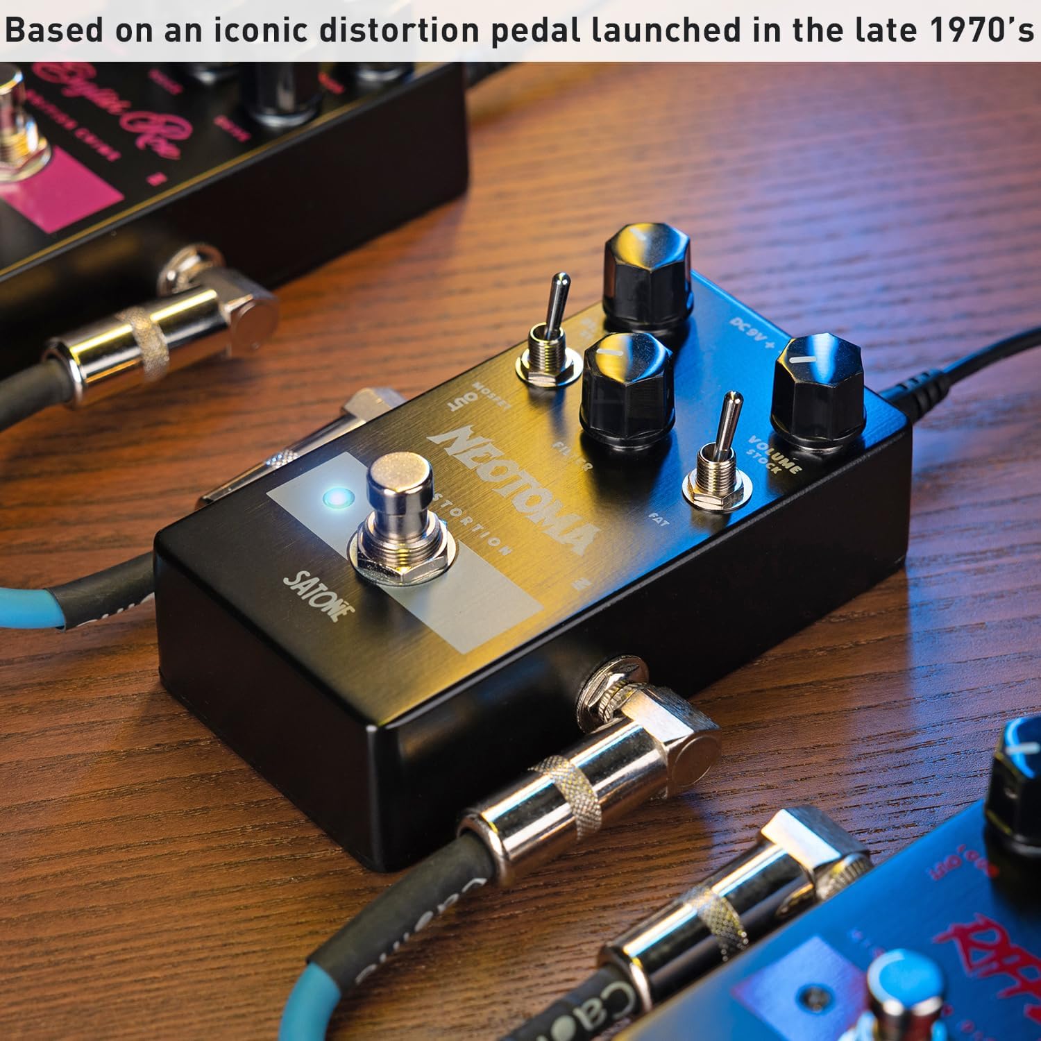Satone S809 Neotoma Distortion Electric Guitar Effect Pedal - Classic Distortion Effect Preset Acoustic Metal Pedal with True Bypass