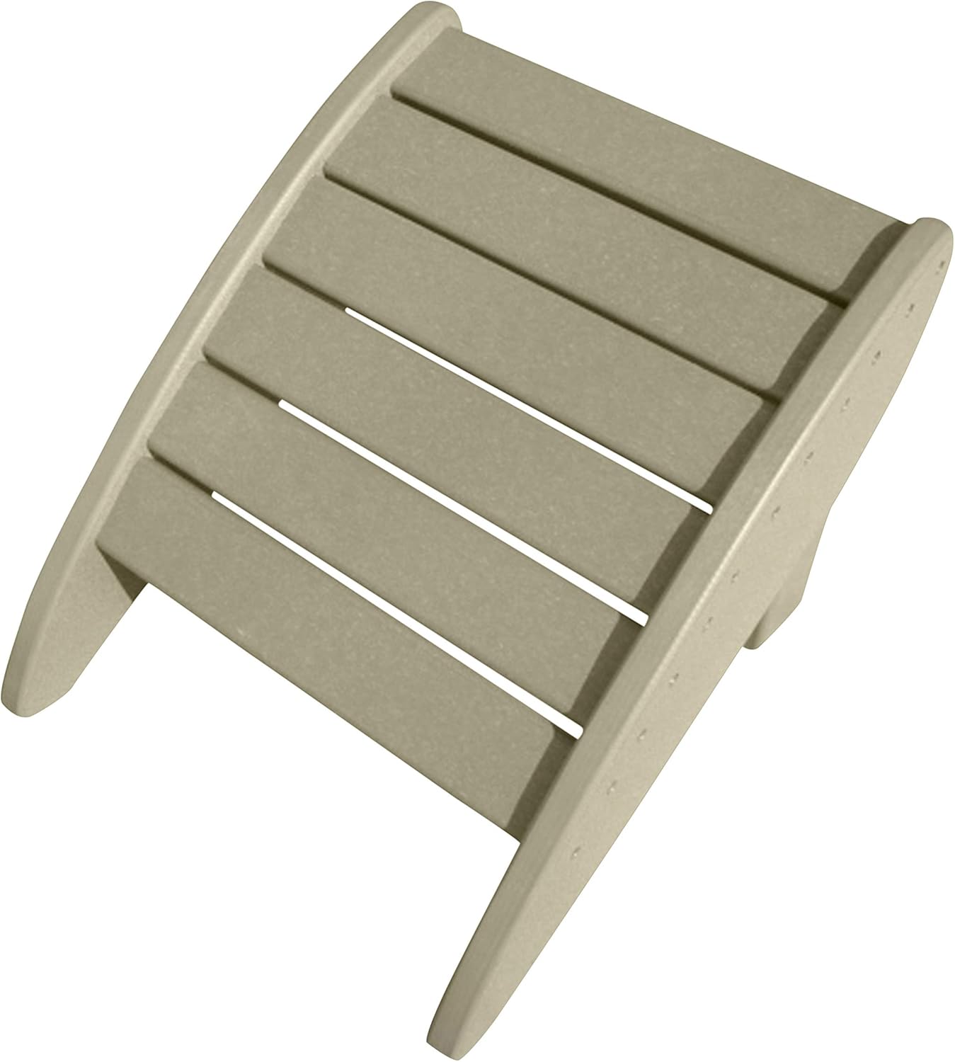 Phat Tommy Poly Adirondack Chair Ottoman - Outdoor Chair Footrest - All Weather Patio Ottoman Furniture, Weatherwood