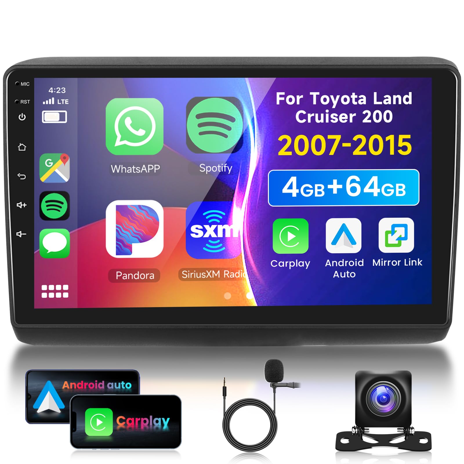 2 GB 64 GB Android 13 autoradio voor FIAT DUCATO 2010/Citroen Jumper/Peugeot Boxer Radio Wireless CarPlay Android Auto Bluetooth handsfree 9 scherm met navigatie achteruitrijcamera WiFi