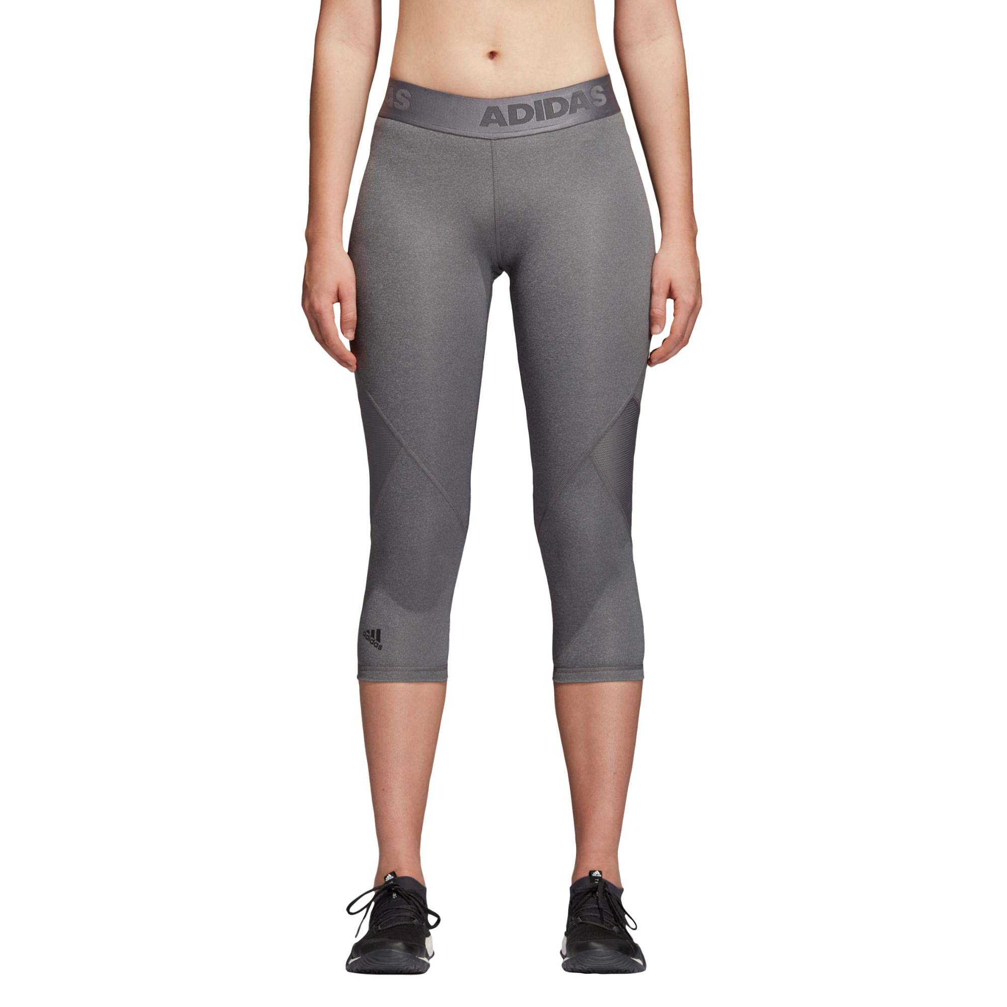 adidas Alphaskin Sport Heather legginsy damskie 3/4 szary