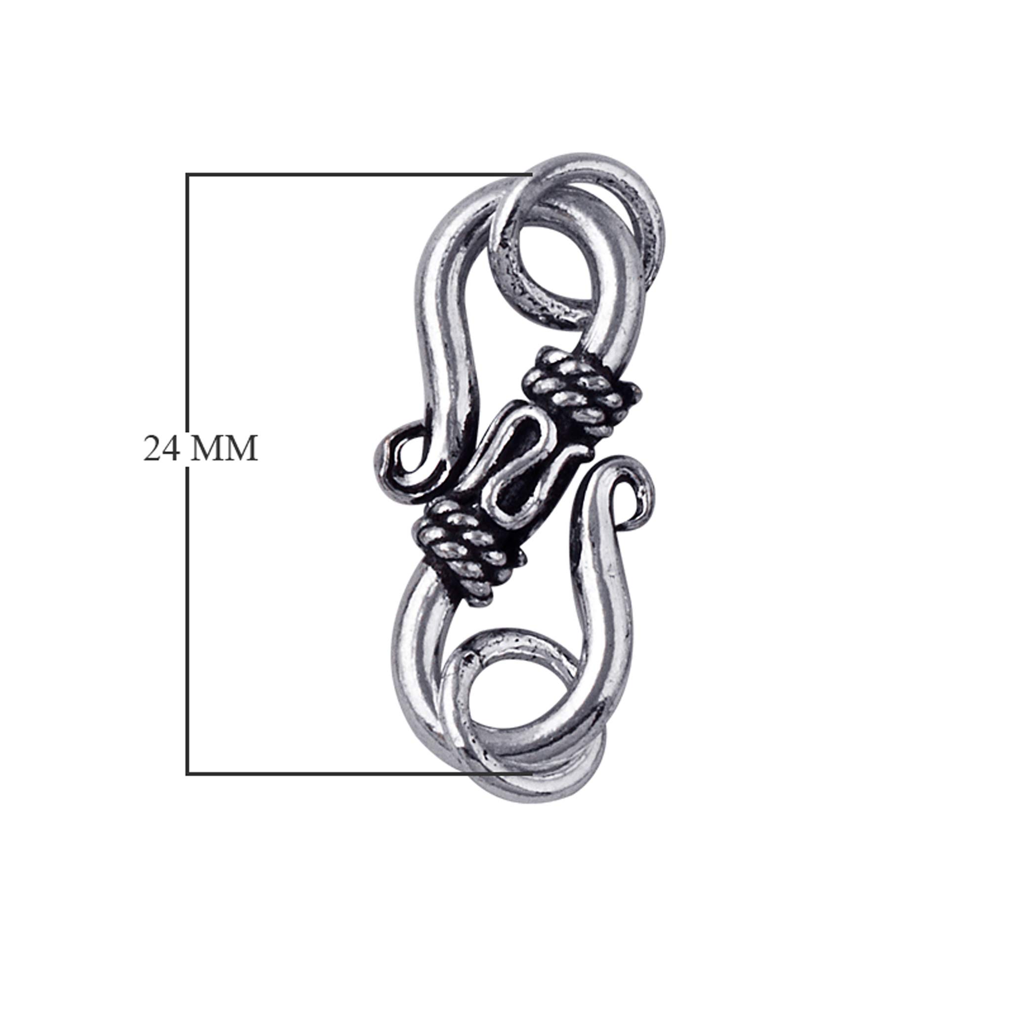 Silver Overlay ''S'' Hook CSF-112-24MM