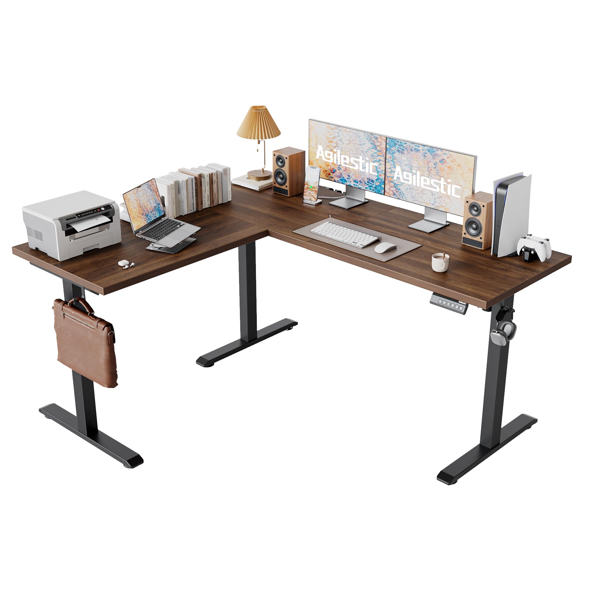 Amazon.com: Agilestic 59 Inch L Shaped Standing Desk Adjustable