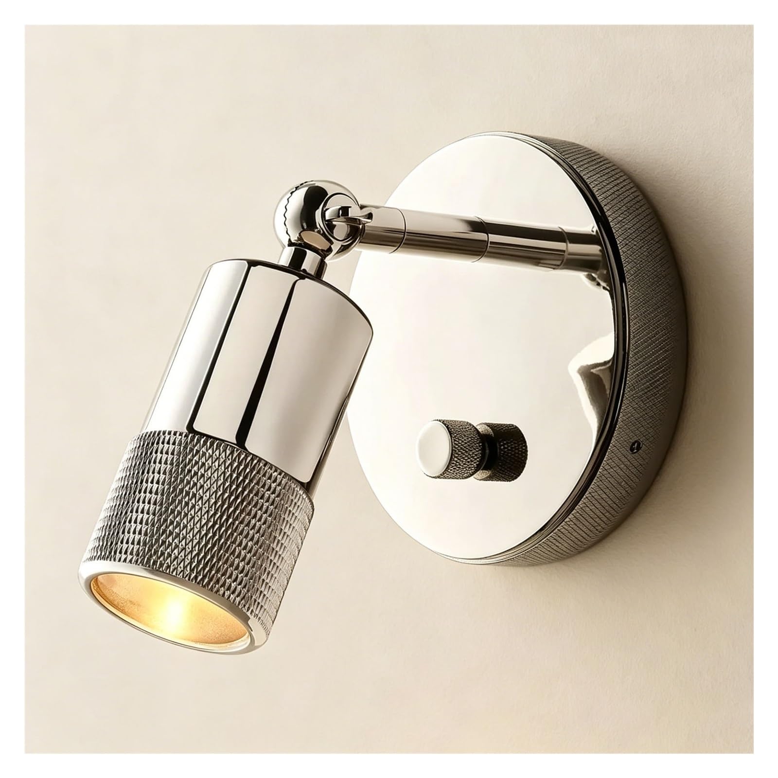 LUOYAOB Modern Adjustable G9 Wall Sconce Swivel Wall Lamp Minimalist Bedroom Living Room Study Reading Light Hallway Night Light Indoor Retro Style Wall Fixture(Silver)