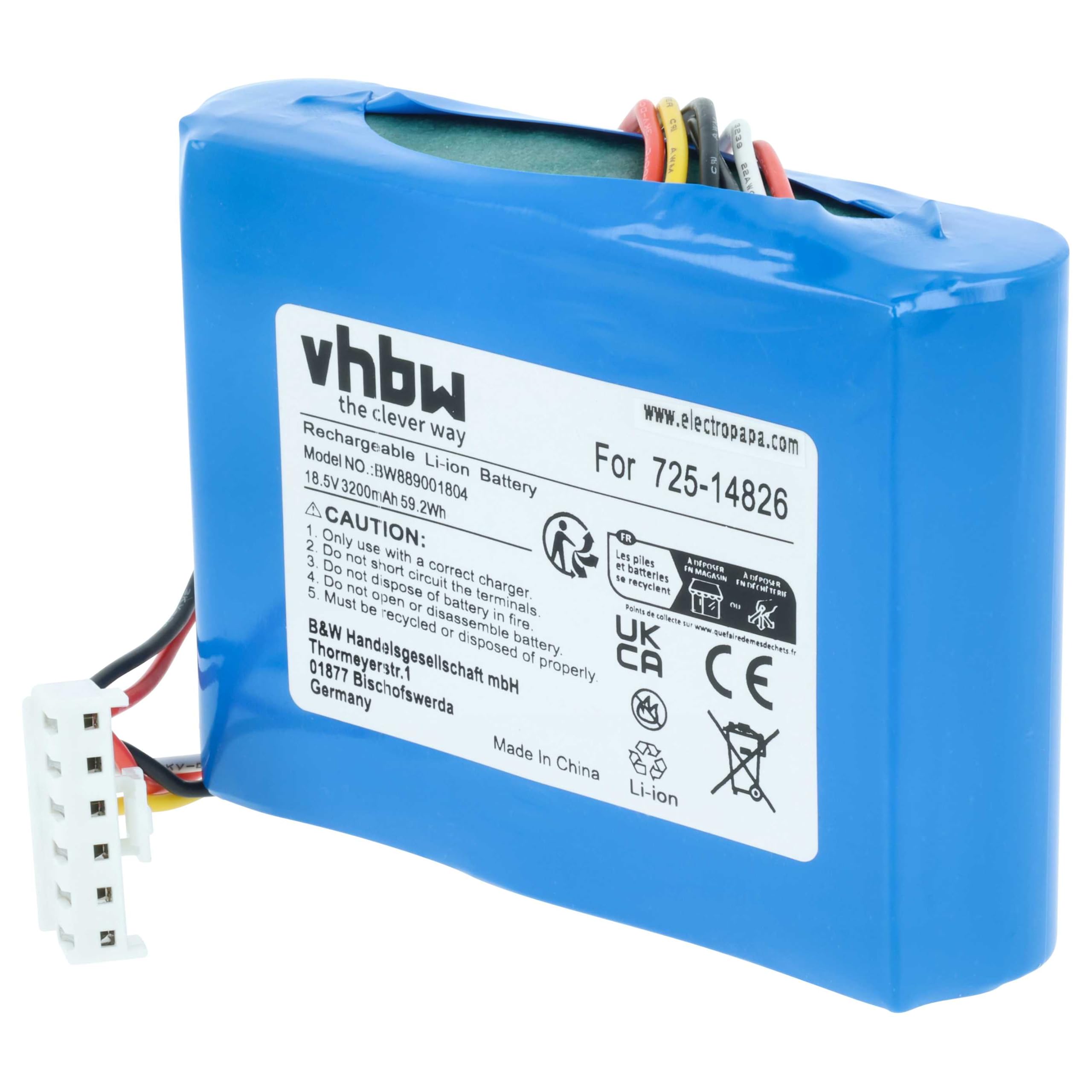 vhbw Batería Compatible con Robomow RK 1000 Pro, 2000 Pro, 1000, 2000 Robot cortacésped 3200mAh 18,5V Li-Ion